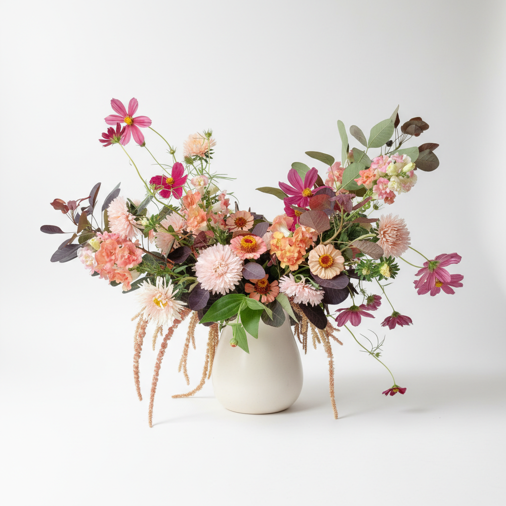 Fresh cut flowers grown organically at Petal and Twig flower farm in Mount Clemens Michigan